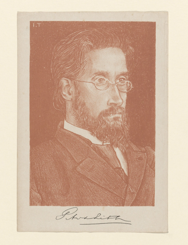 Portrait eines Mannes mit Bart und Brille, der einen Anzug und eine Krawatte trägt und einen ernsten Gesichtsausdruck hat.