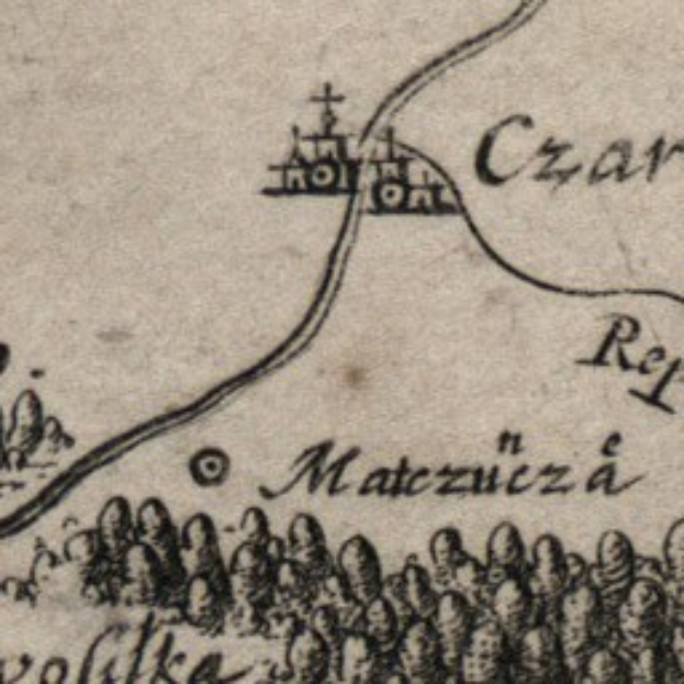 Ein alter Stadtplan von Prag, Tschechische Republik, mit detaillierten Straßen, Gebäuden, Sehenswürdigkeiten und einer zentralen Illustration eines Bootes sowie begleitendem Text, der die Bevölkerung, Geschichte und Kultur der Stadt beschreibt.