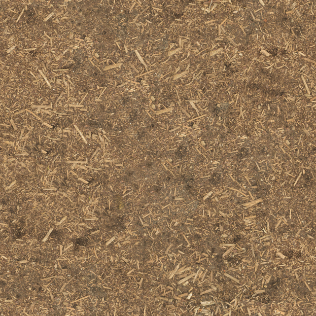 Nahaufnahme von hellbraunen, rauen Holzspänen in gleichmäßiger Anordnung, einige überlappend.