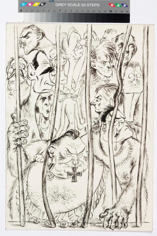 Comicseite mit dem Titel "Grimm Fairy Tales 1-A von Dark Horse", die eine besorgte Gruppe von Menschen hinter Gittern unter einem tiefblauen Nachthimmel mit Sternen zeigt, die Furcht und Entschlossenheit vermittelt.