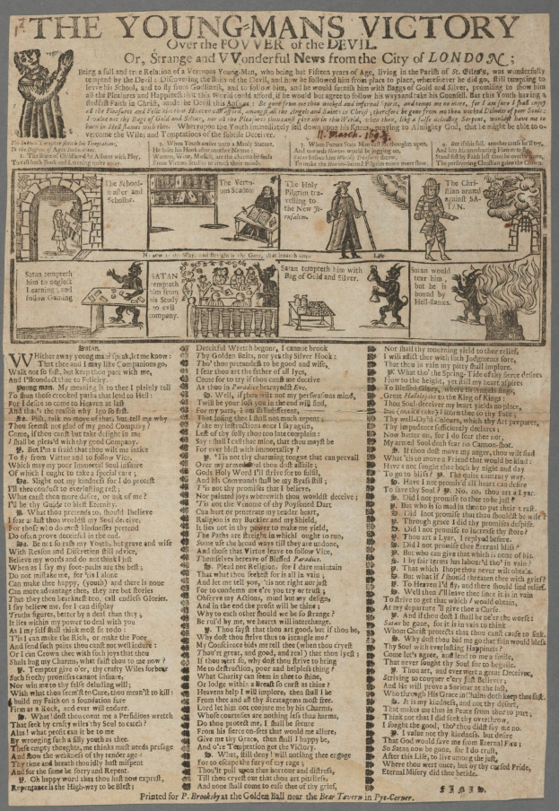 Ein Papierschnitt mit Text in fetter Schrift und detaillierten Illustrationen von entschlossenen jungen Männern, die einen Sieg feiern.