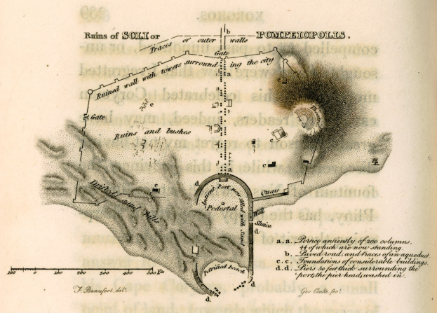 Ein altes Buch mit einer detaillierten Stadtkarte auf dem Cover, begleitet von Texten über die Geschichte, Kultur und Sehenswürdigkeiten der Stadt.